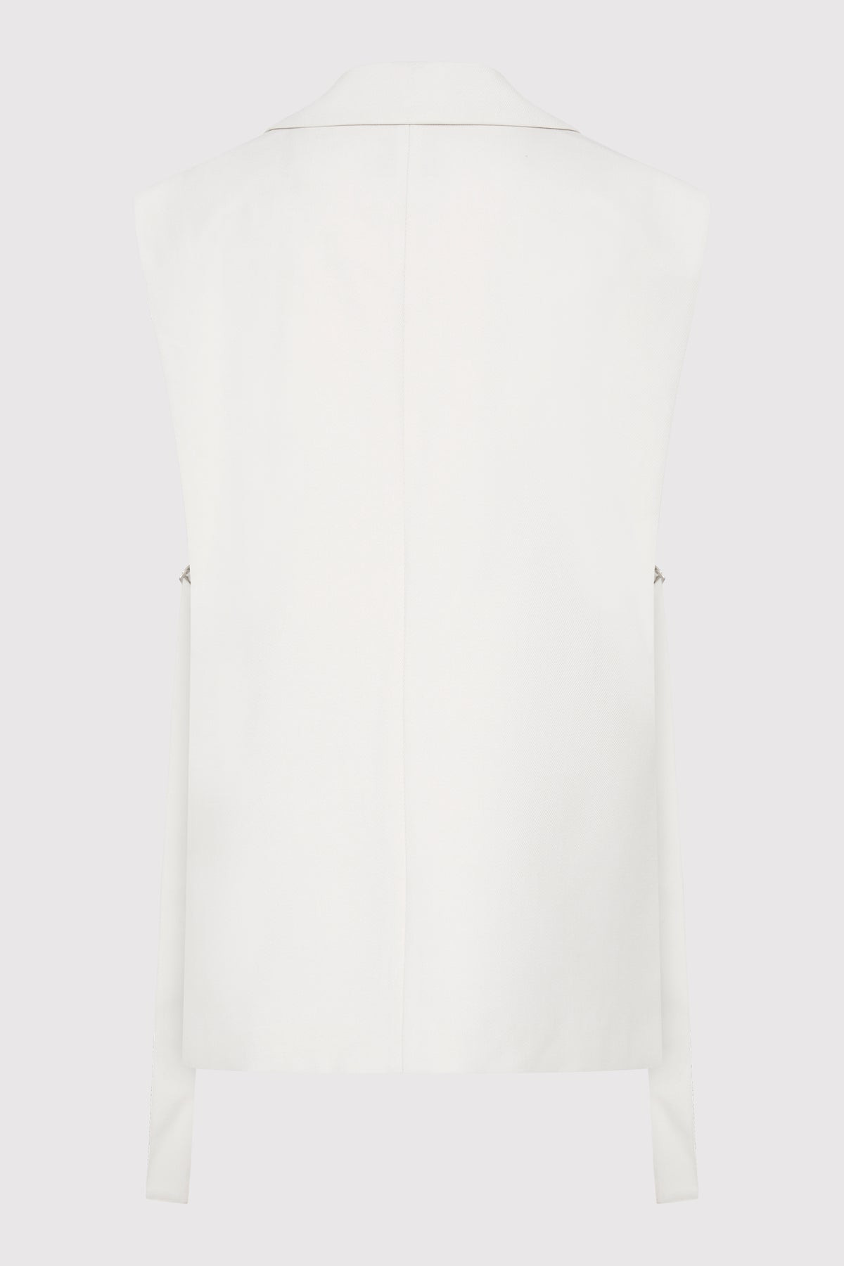 Relaxed Side Tie Vest - Off White - 11