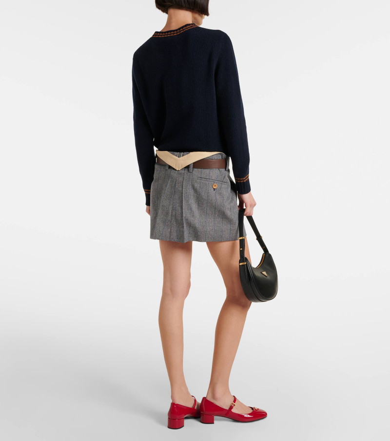 Checked wool miniskirt 3