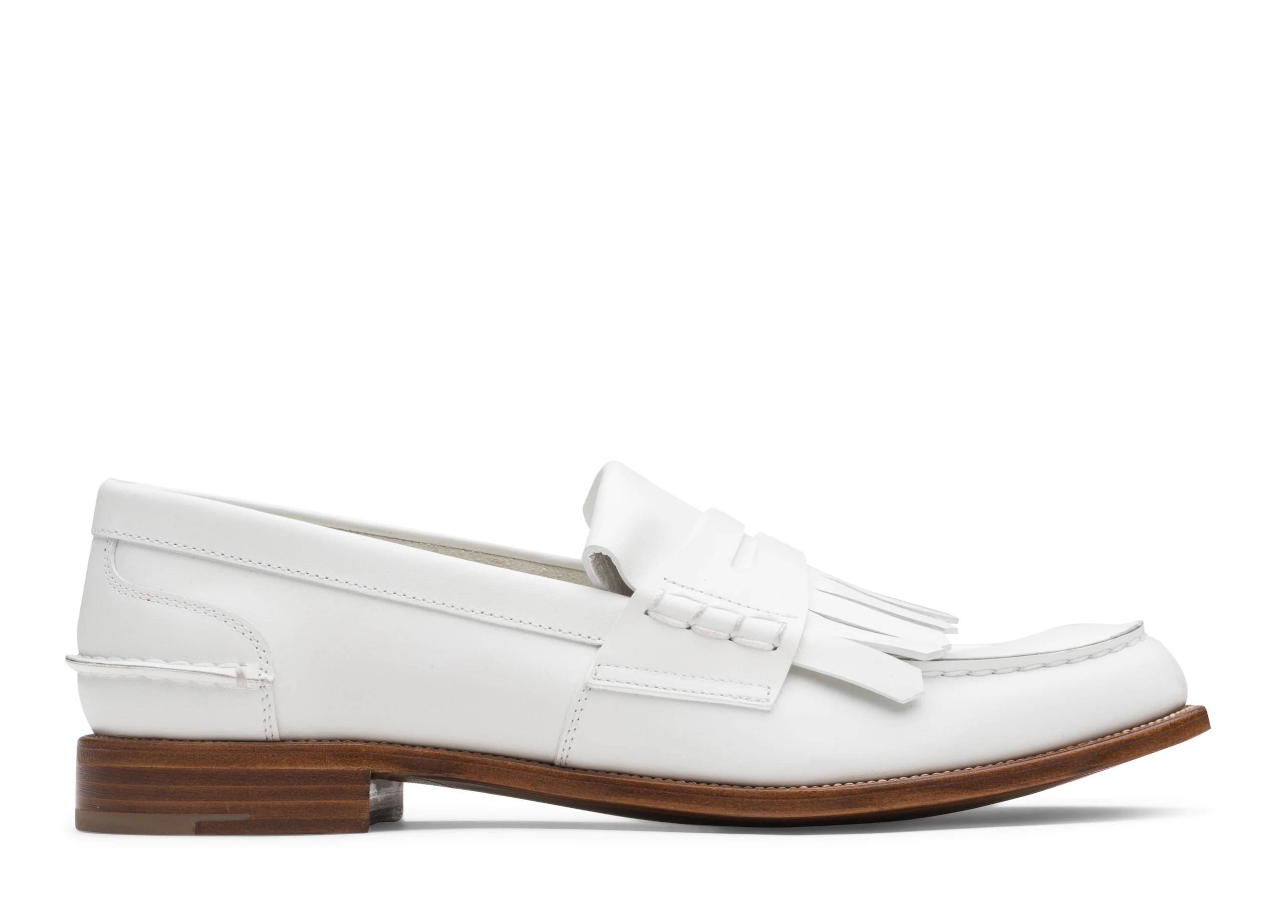 Odessa
Prestige Calf Penny Loafer with Fringe White - 1