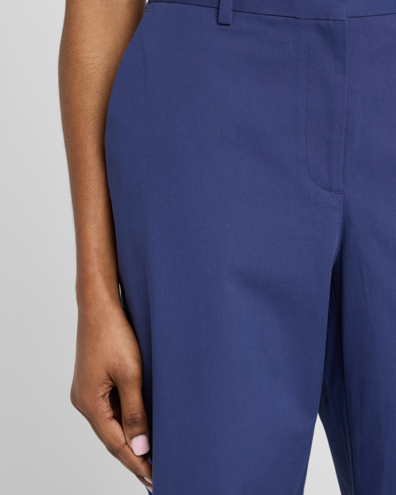 Cropped Stretch Cotton Twill Trousers 5