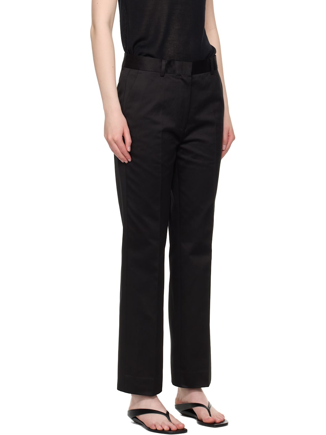 Black Tailored Chino Trousers - 2