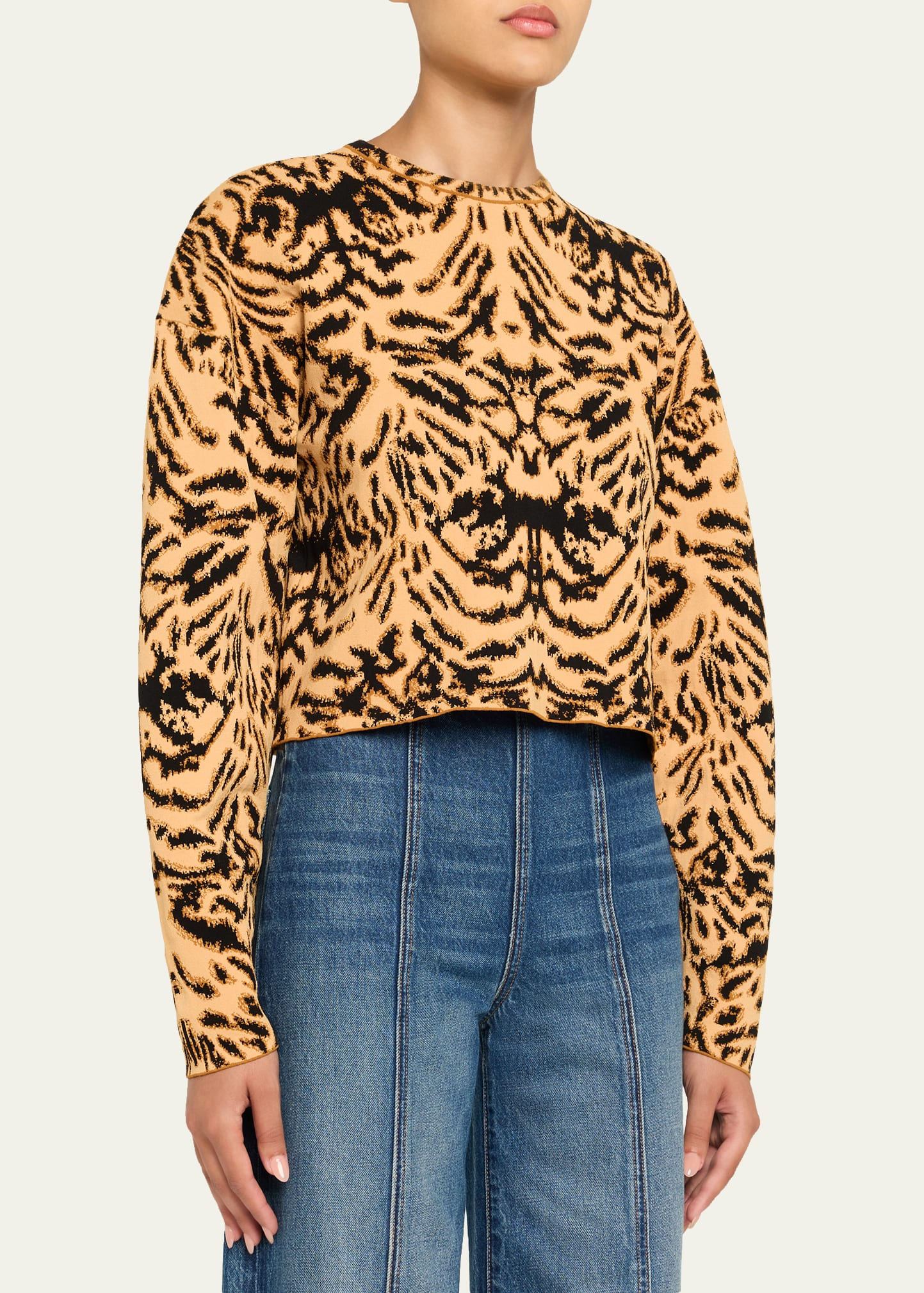 Cade Printed Jacquard Knit Pullover - 4