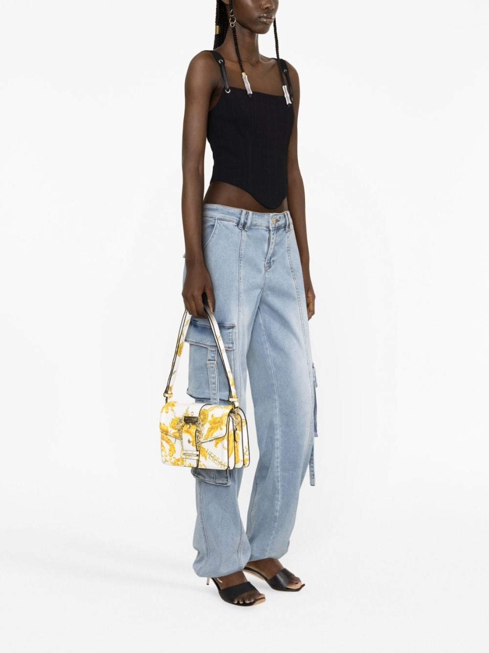 baroque-print satchel bag - 2