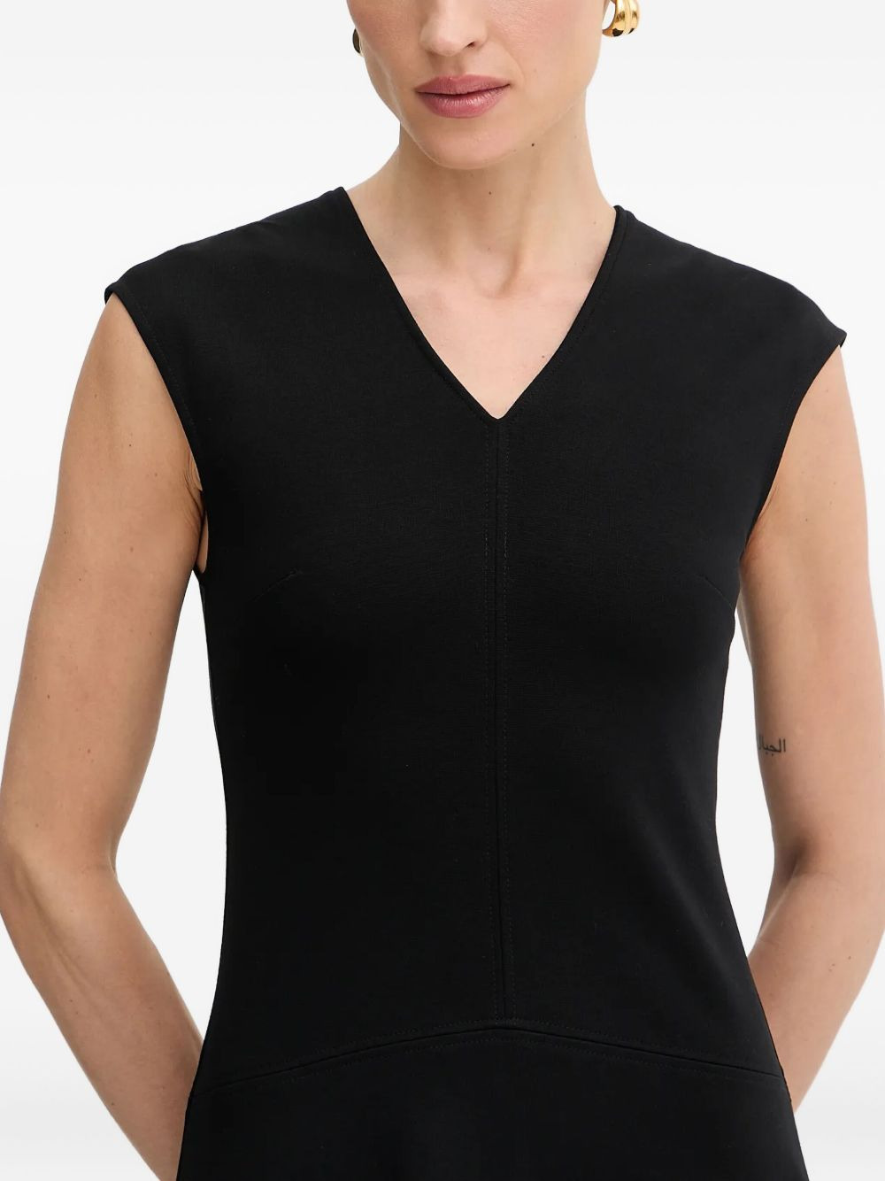 v-neck dress - 3