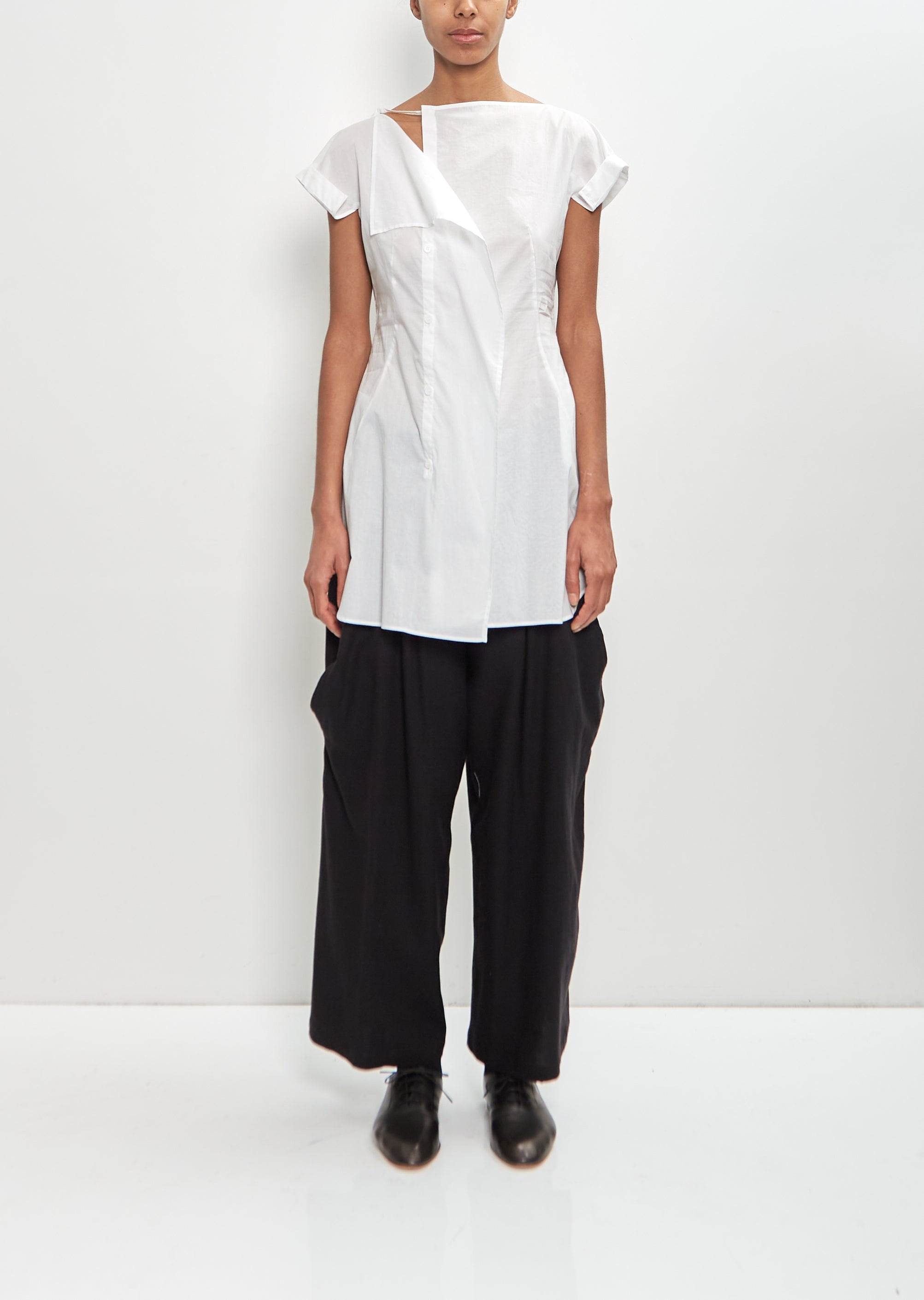 Cotton Right Side Drape Top - 4