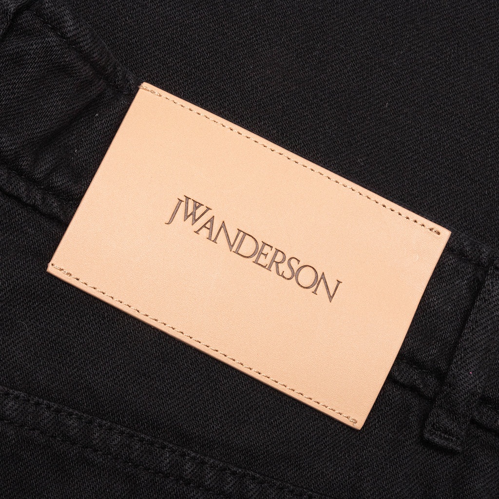 HIGH WAIST WIDE LEG TROUSERS - BLACK - 5