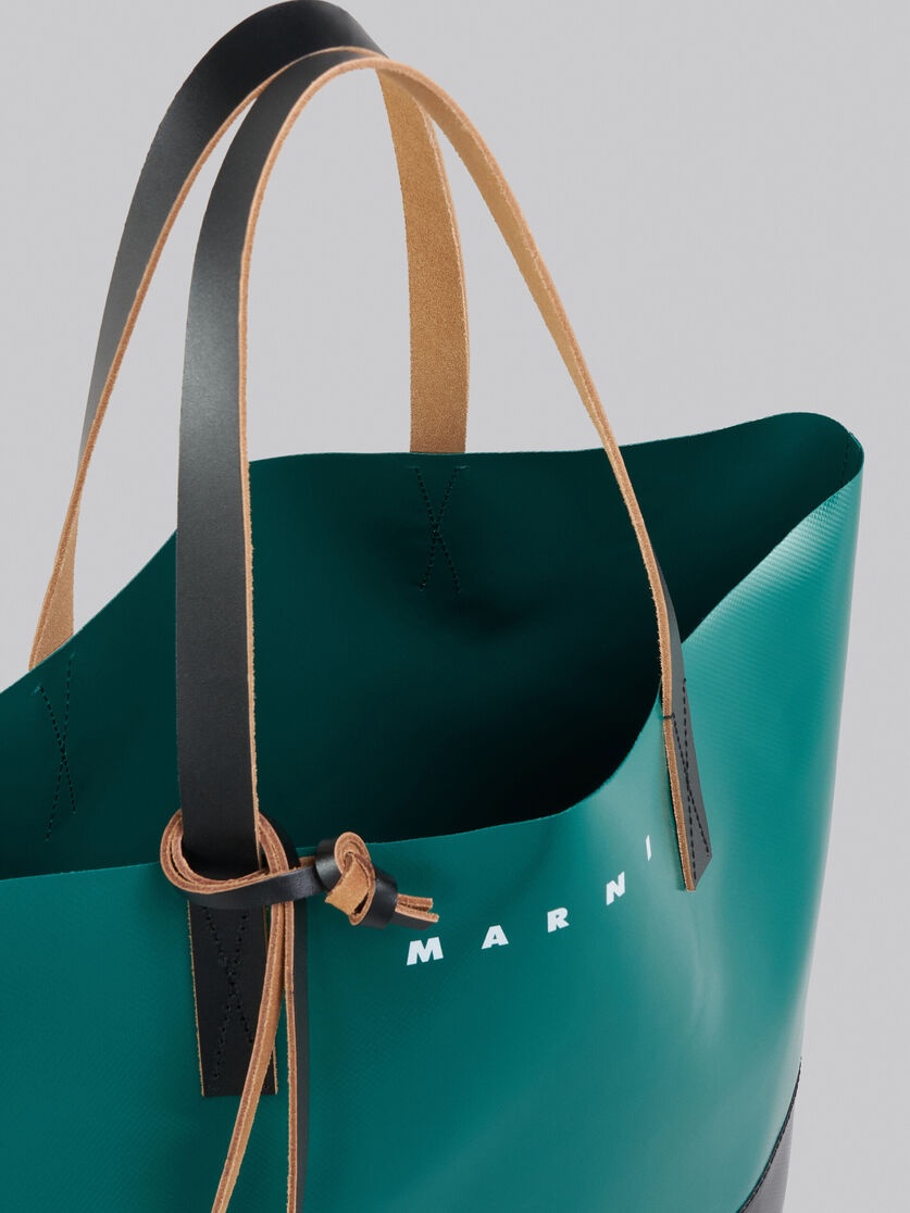 TRIBECA SHOPPING BAG IN GREEN AND BLACK - 4