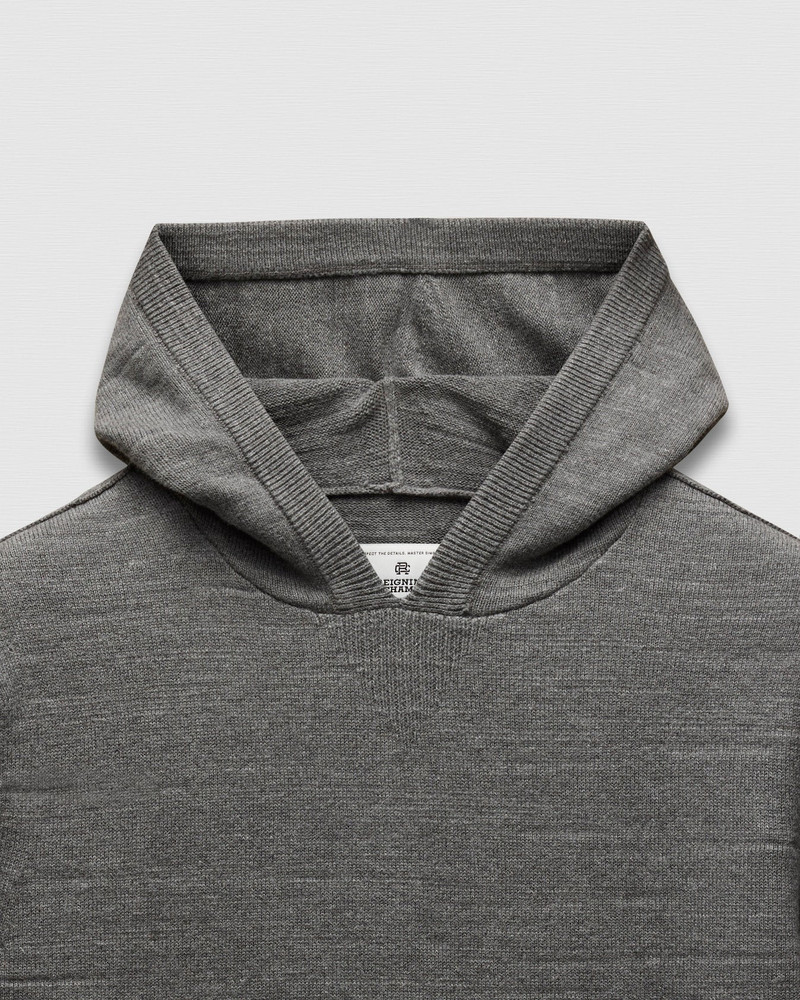 Reigning Champ Cotton Slub Laurel Hoodie Heather Carbon outlook