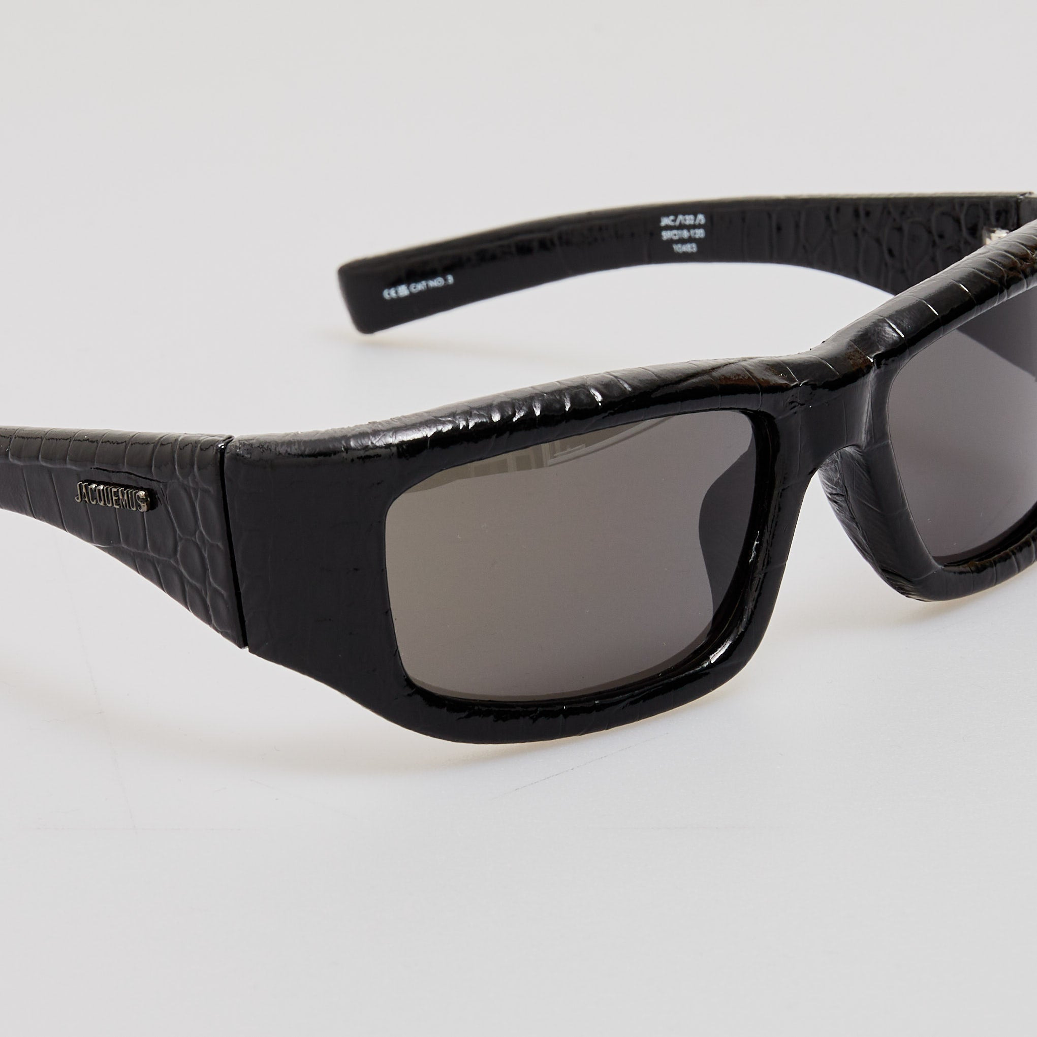Aero Sunglasses in Black Crocodile - 3