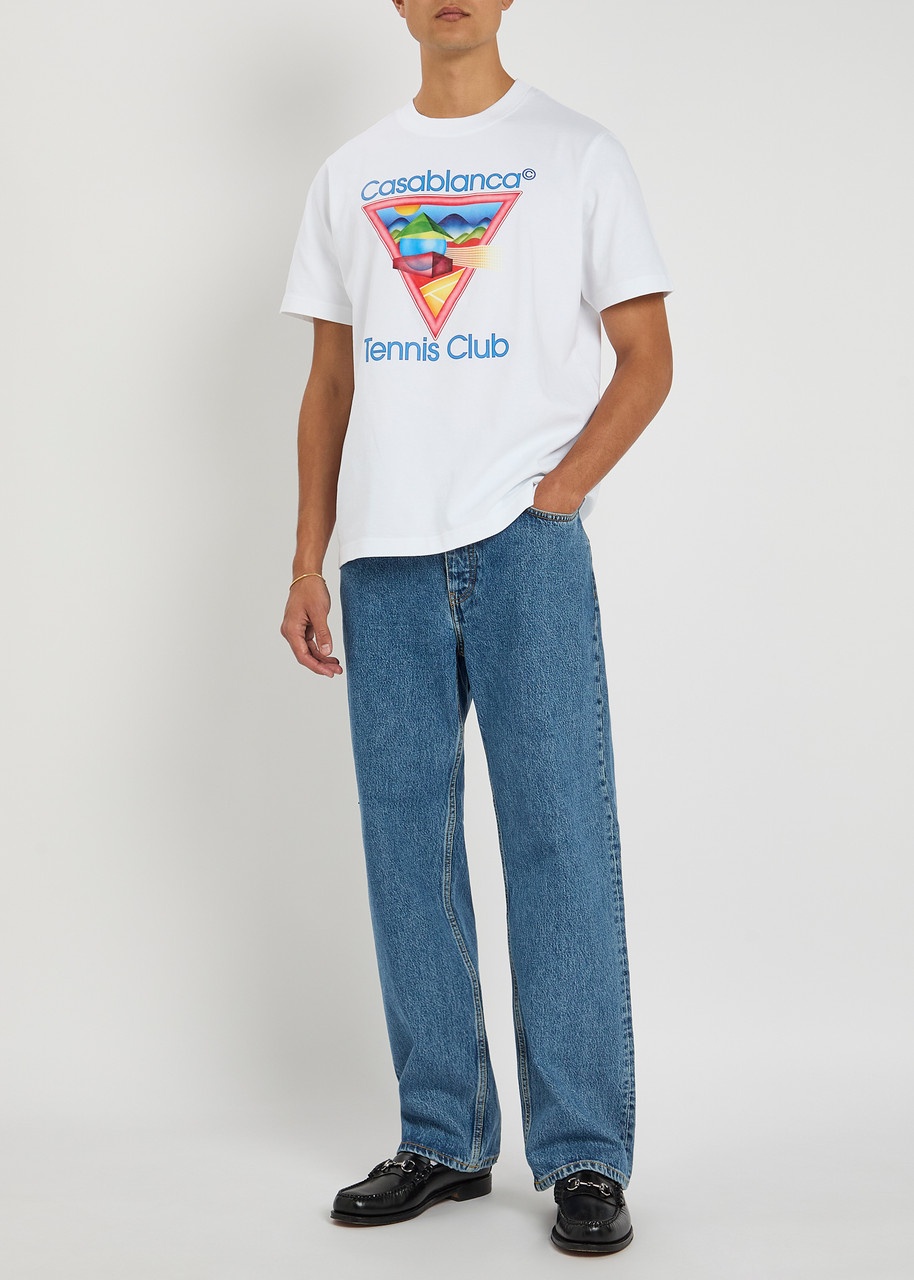 Casablanca Tennis Club Printed Cotton T-shirt - 4