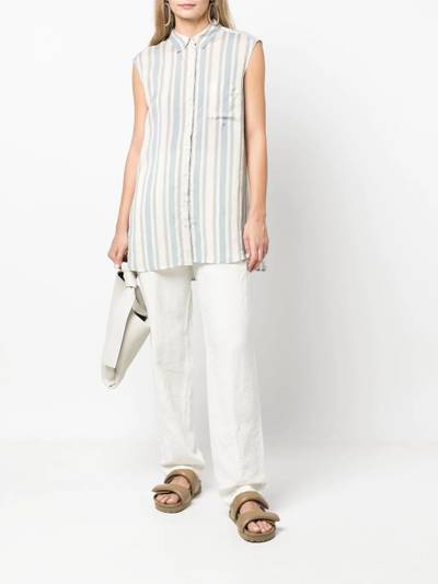 Aspesi stripe-print sleeveless blouse outlook
