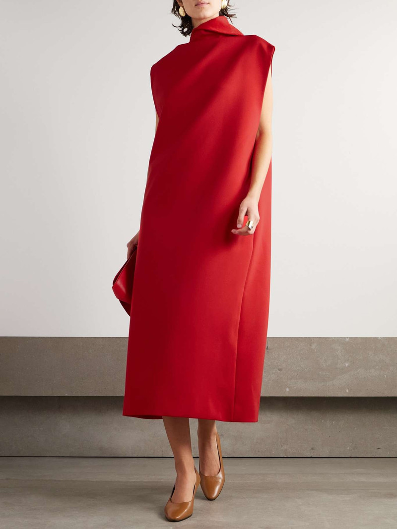 Carven Scarf-detailed crepe midi dress outlook