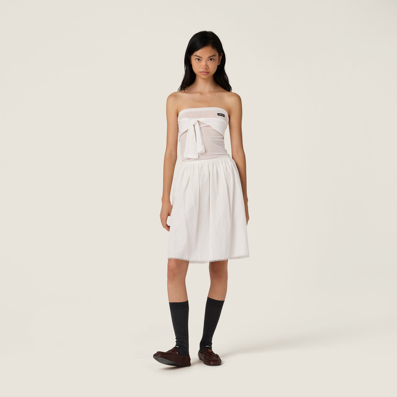 Miu Miu Ribbed jersey top outlook