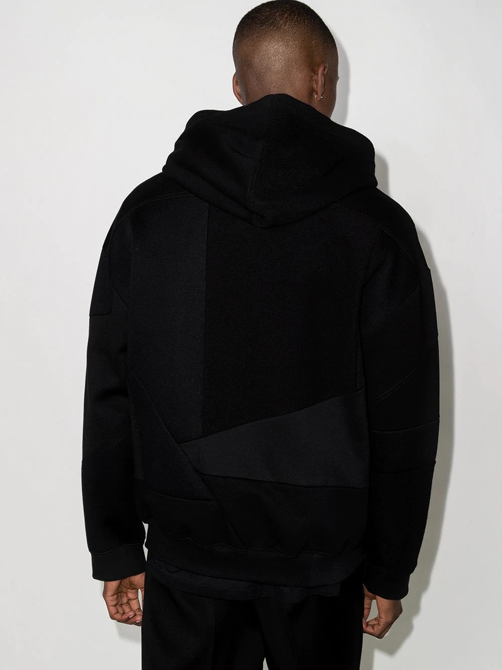 VLTN panelled drawstring hoodie - 3