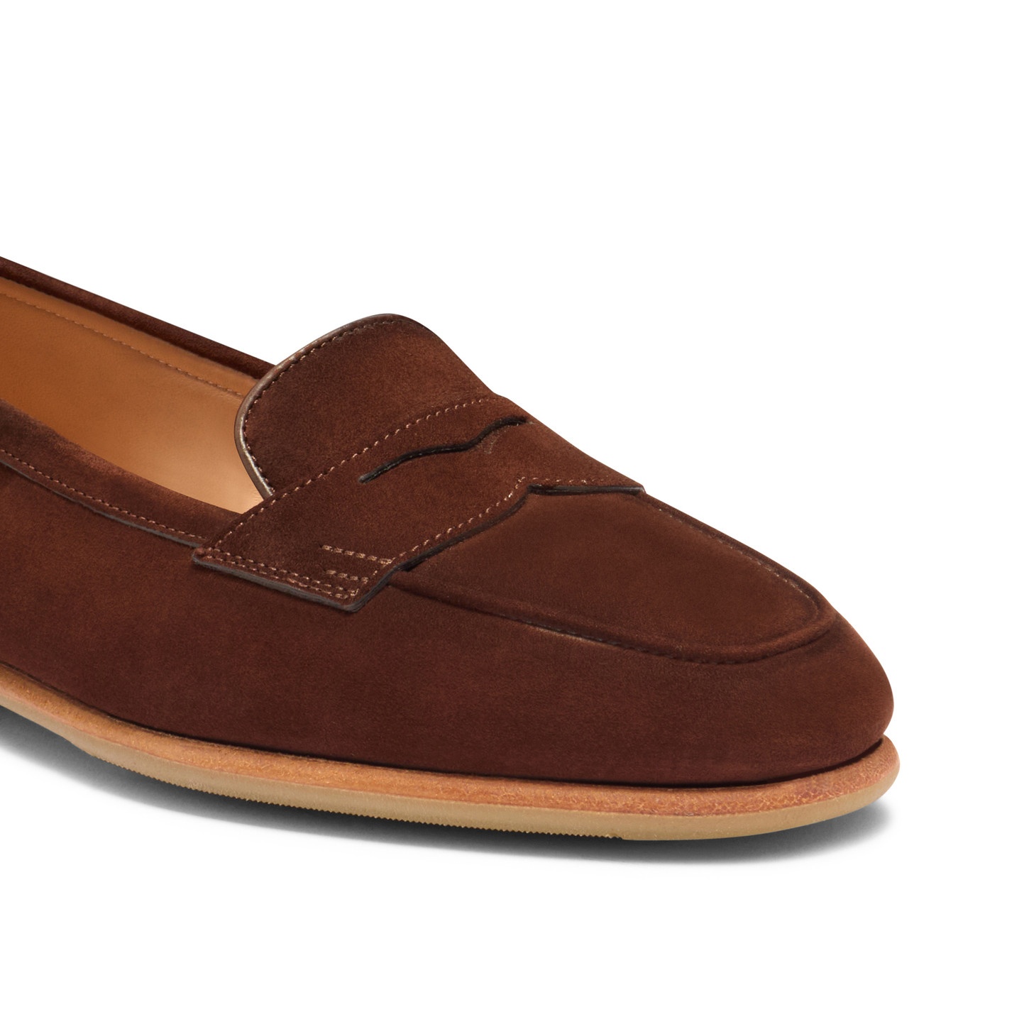 Women's dark brown suede Carla loafer - 6