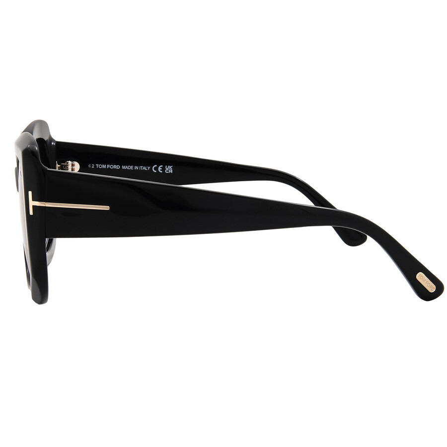 Tom Ford Carla Polarized Smoke Square Ladies Sunglasses FT1220 01D 52 - 3