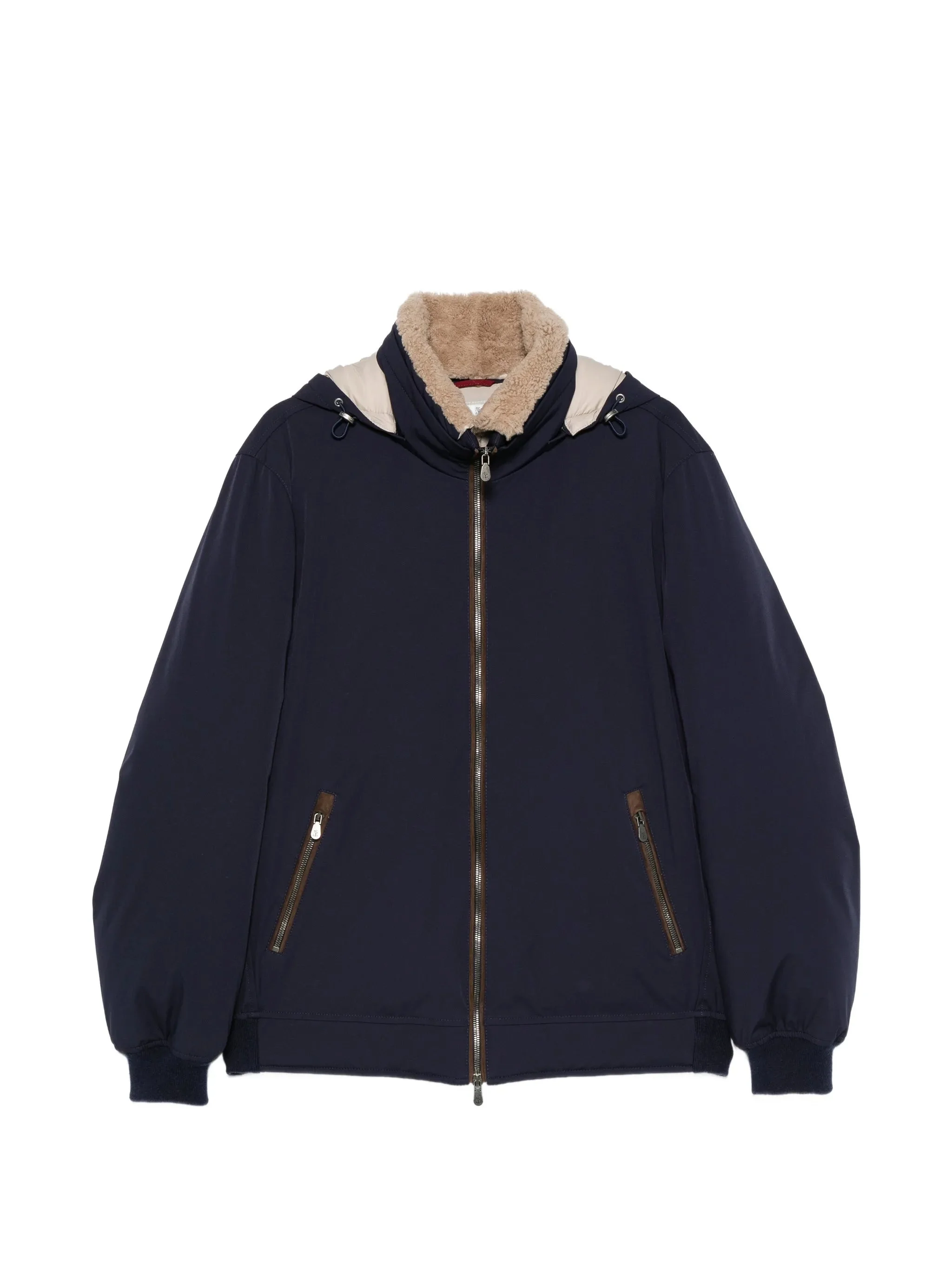 Brunello Cucinelli Shearling-collar Hooded Jacket - 1