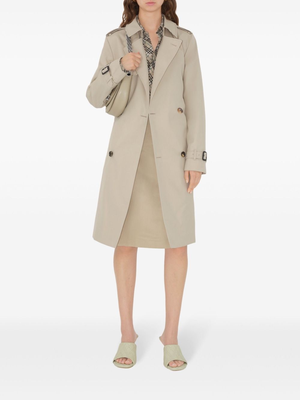midi trench coat - 2