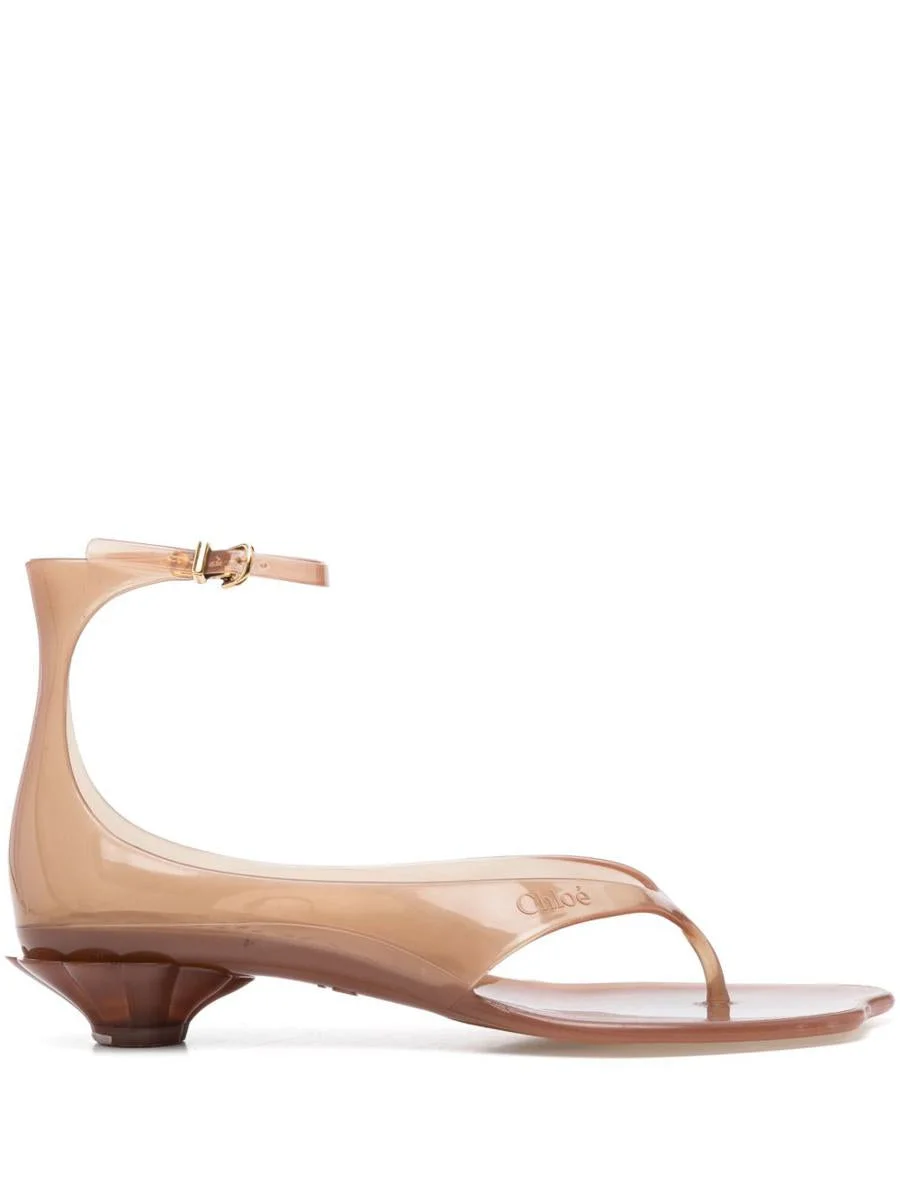 Chloé Brown Leather Sandals - 1