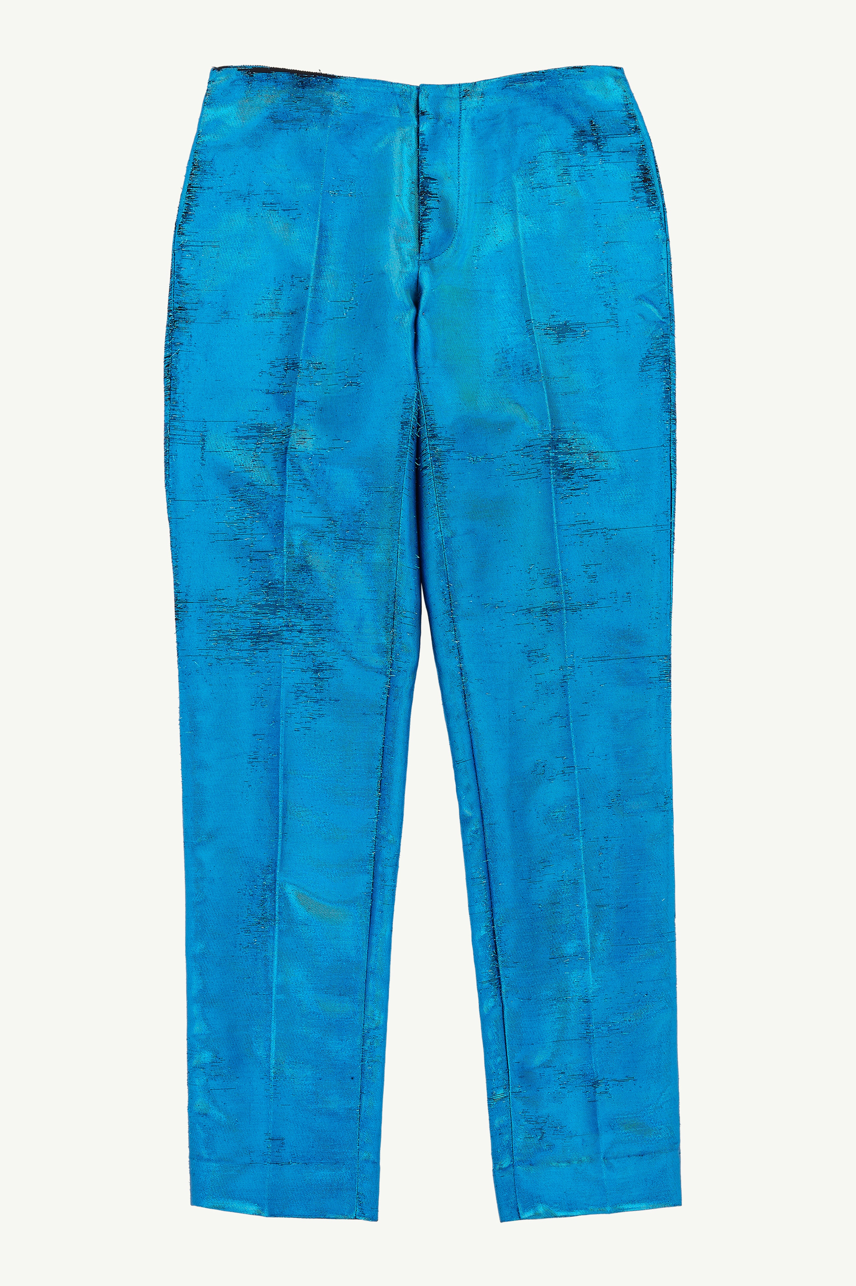 Distressed jacquard trousers - 1