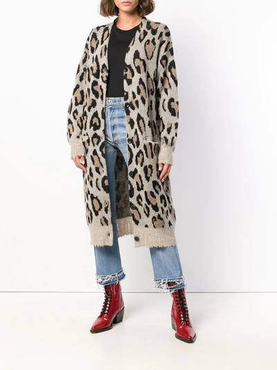 R13 cashmere long leopard cardigan outlook