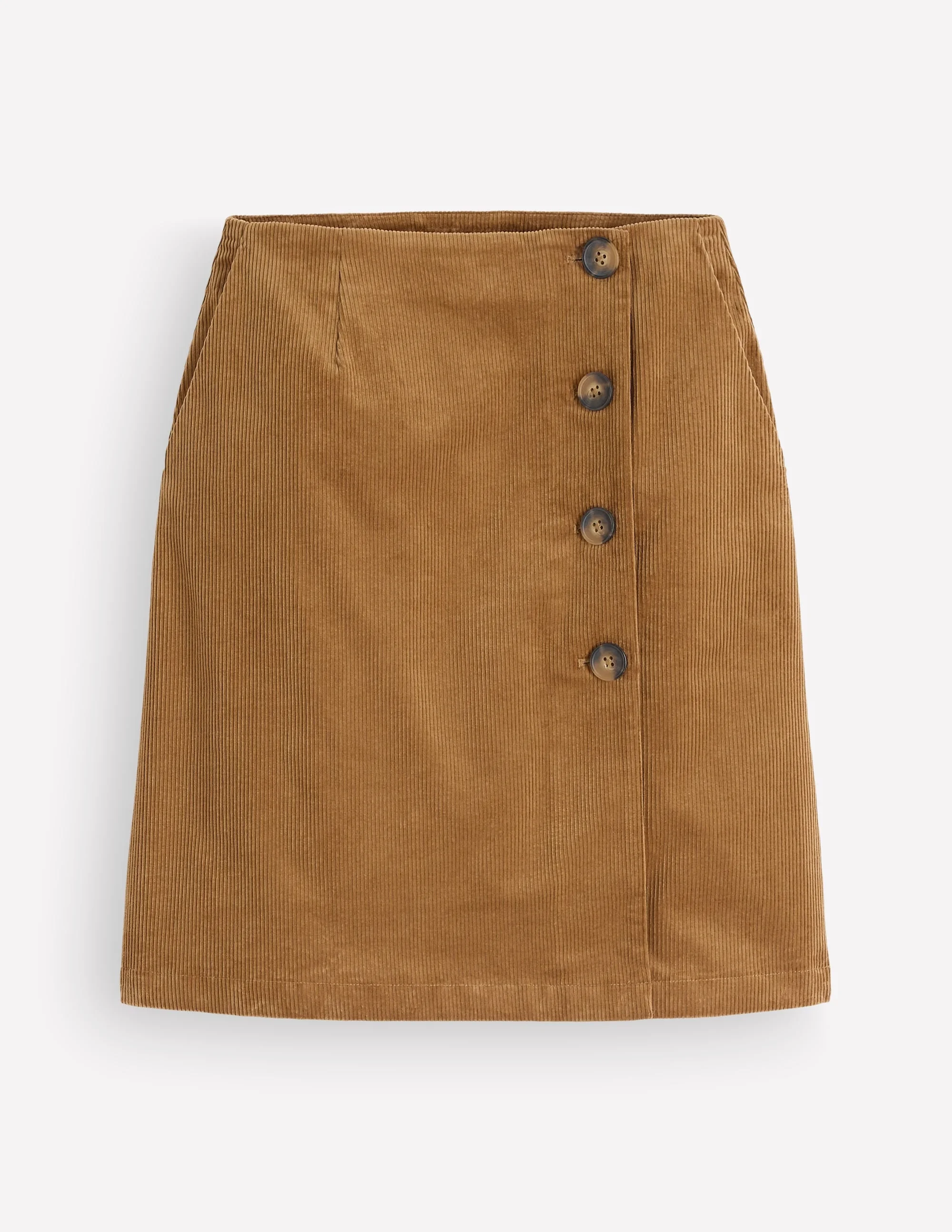 Evelyn Button Cord Wrap Skirt-Gingerbread - 1