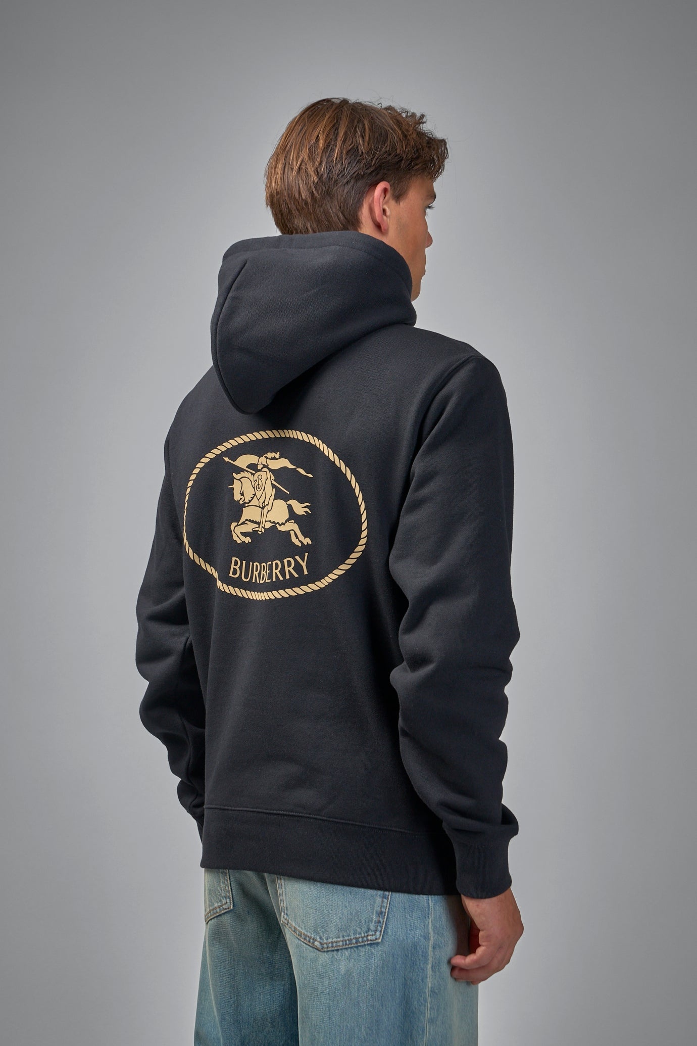Knight Stamp Cotton Hoodie - 4