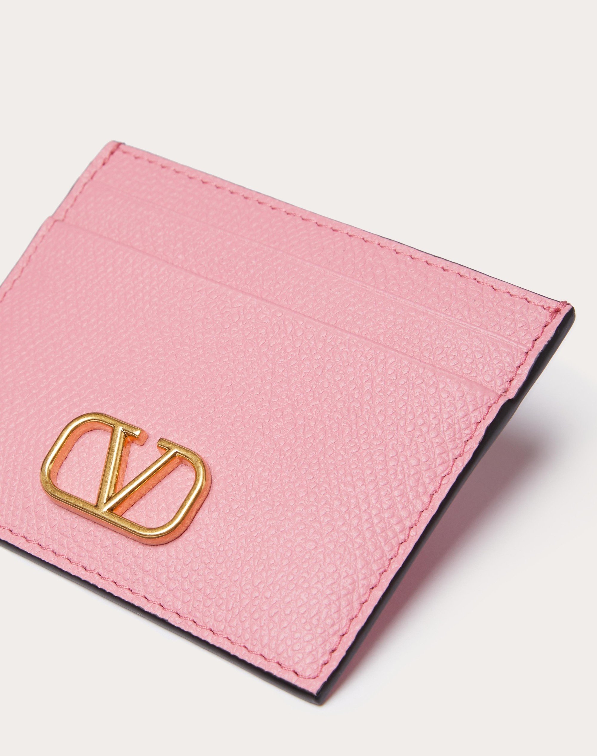 VLOGO SIGNATURE GRAINY CALFSKIN CARDHOLDER - 2