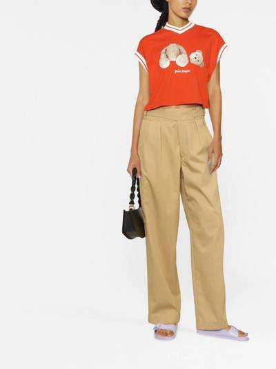 KENZO logo-patch straight-leg trousers outlook