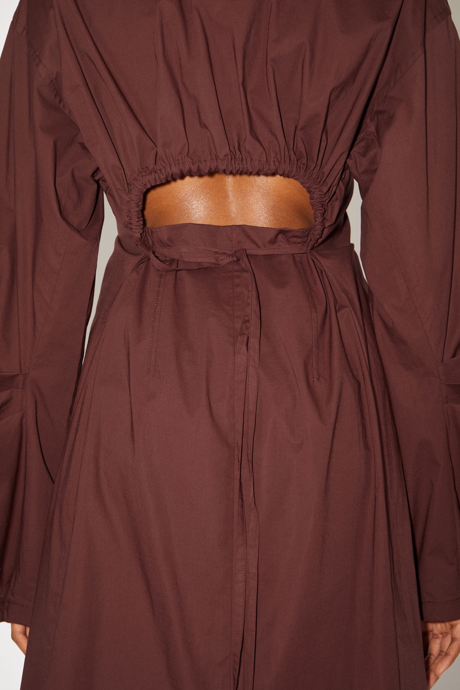 Cotton shirt dress - Aubergine purple - 6