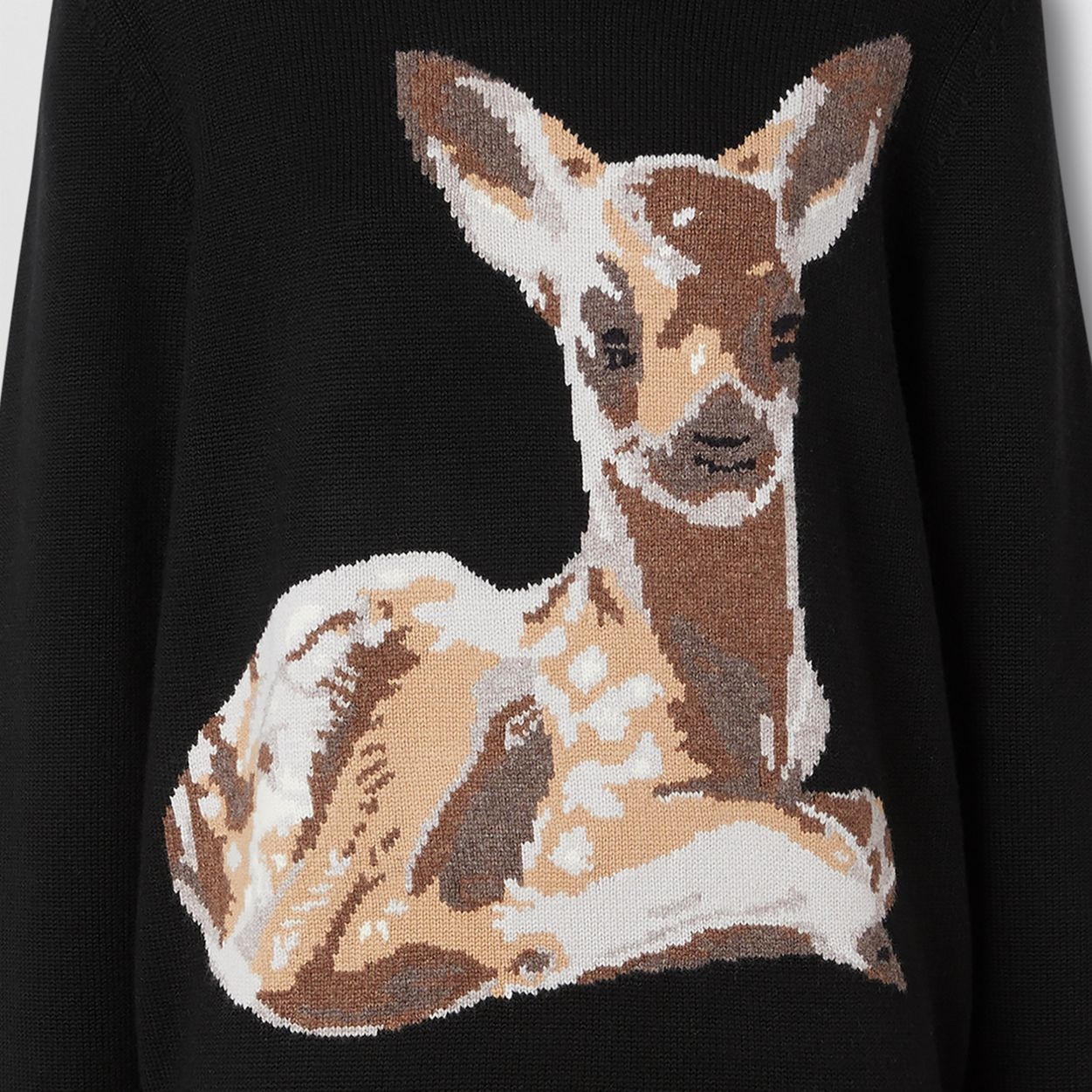 Deer Intarsia Wool Sweater - 6