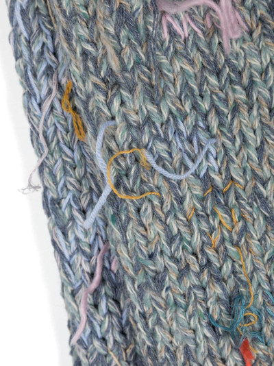 Maison Margiela threaded chunky-knit rectangle scarf outlook