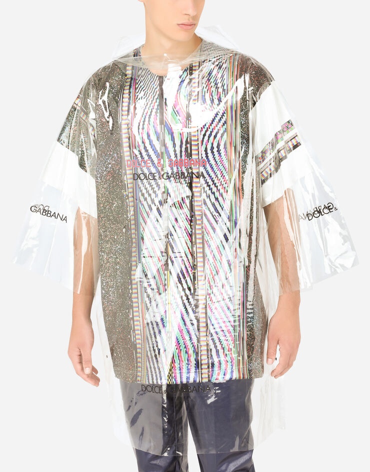 Cotton T-shirt with multi-color print and PVC covering - 4