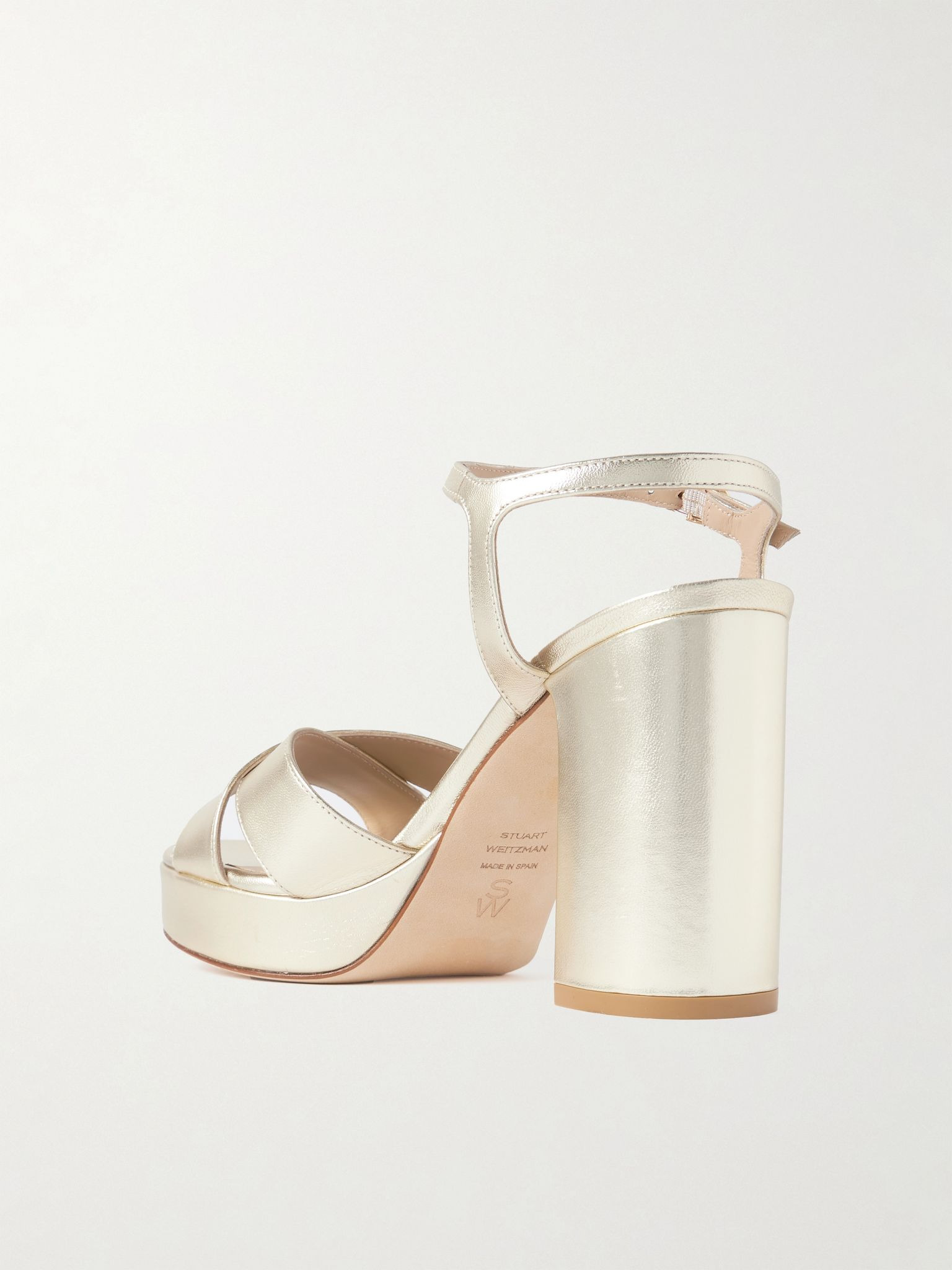 Dayna metallic leather platform sandals Gold - 3