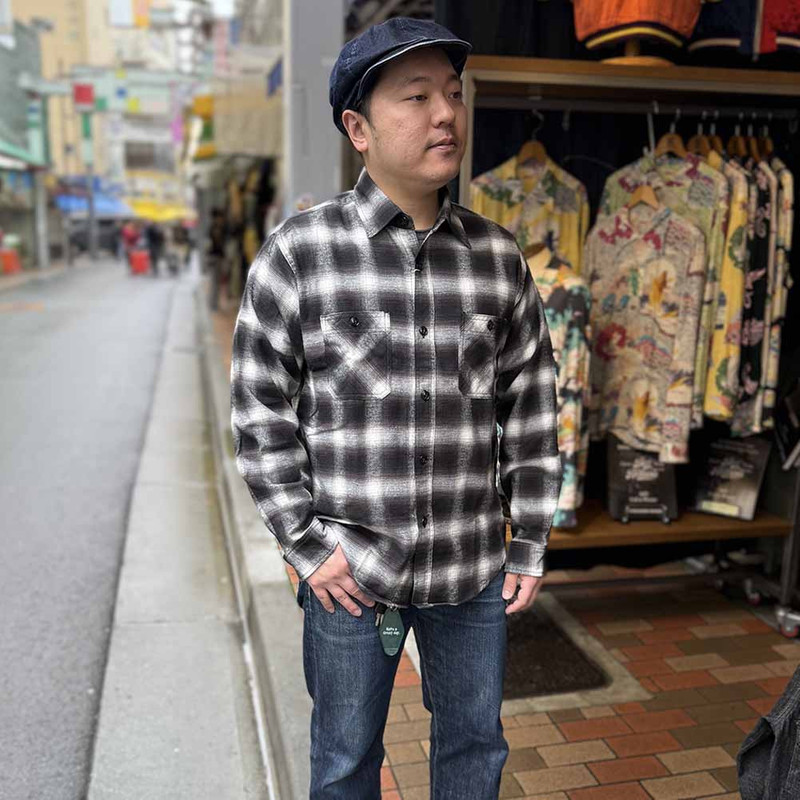 COTTON OMBRE PLAID L/S WORK SHIRT - SC29723 8