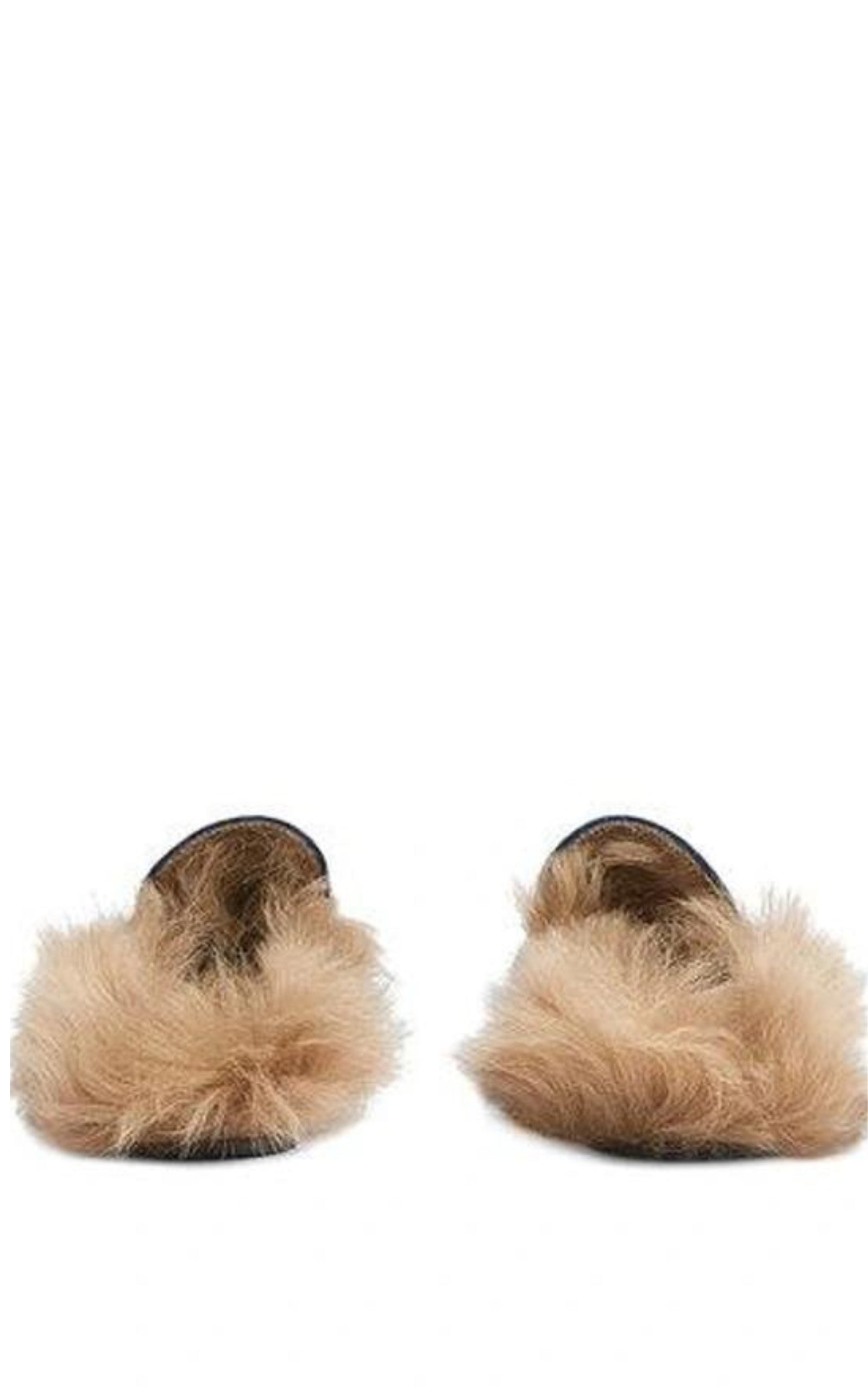 Blue Velvet & Fur Princetown Slippers - 7