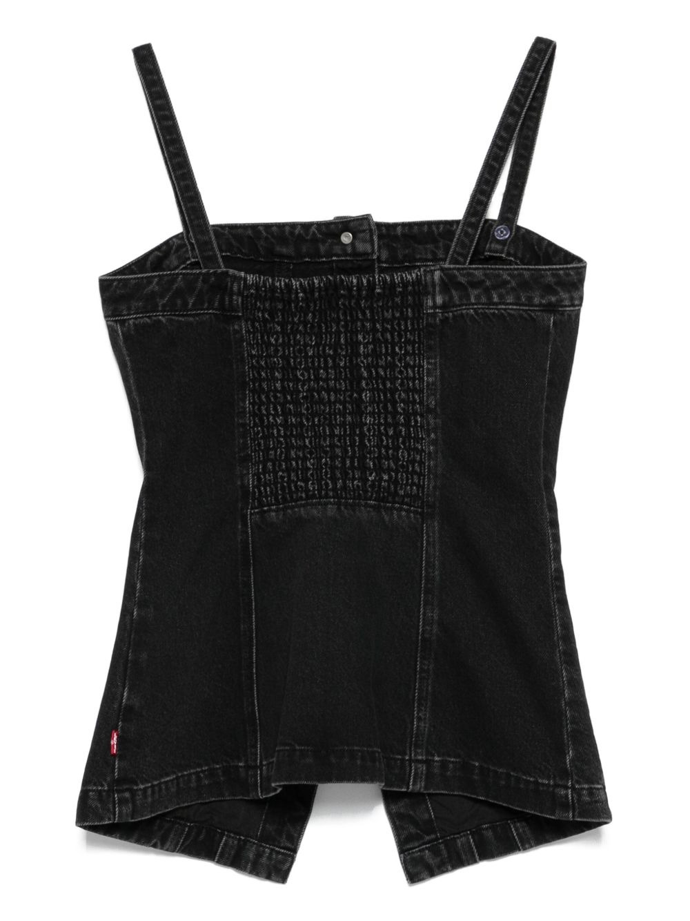 button-front denim top - 2