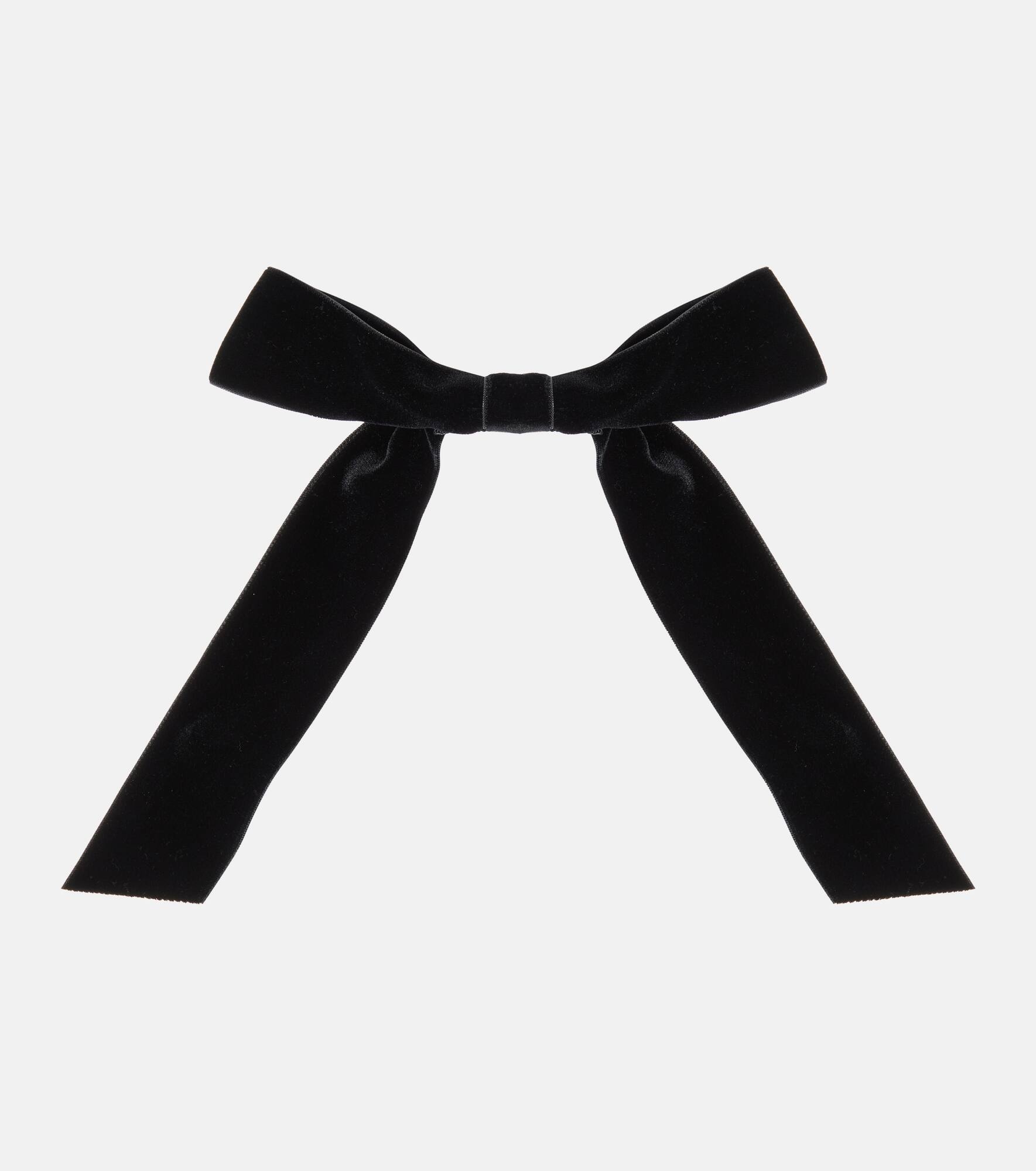 Adley bow velvet barrette - 1