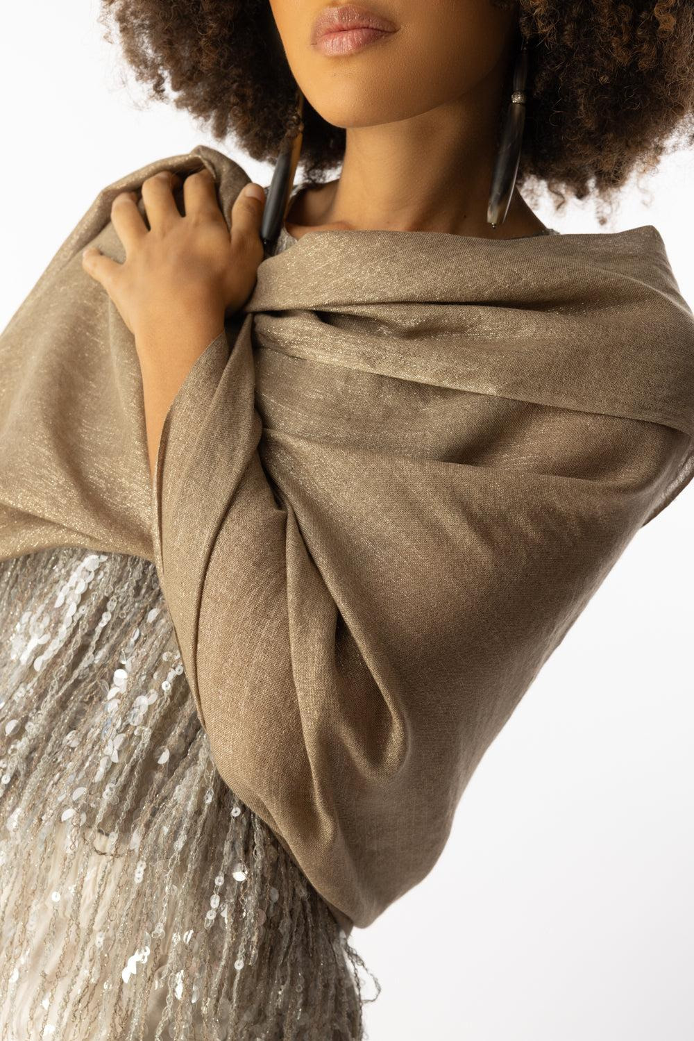 Lurex Scarf - Nutshell - 2