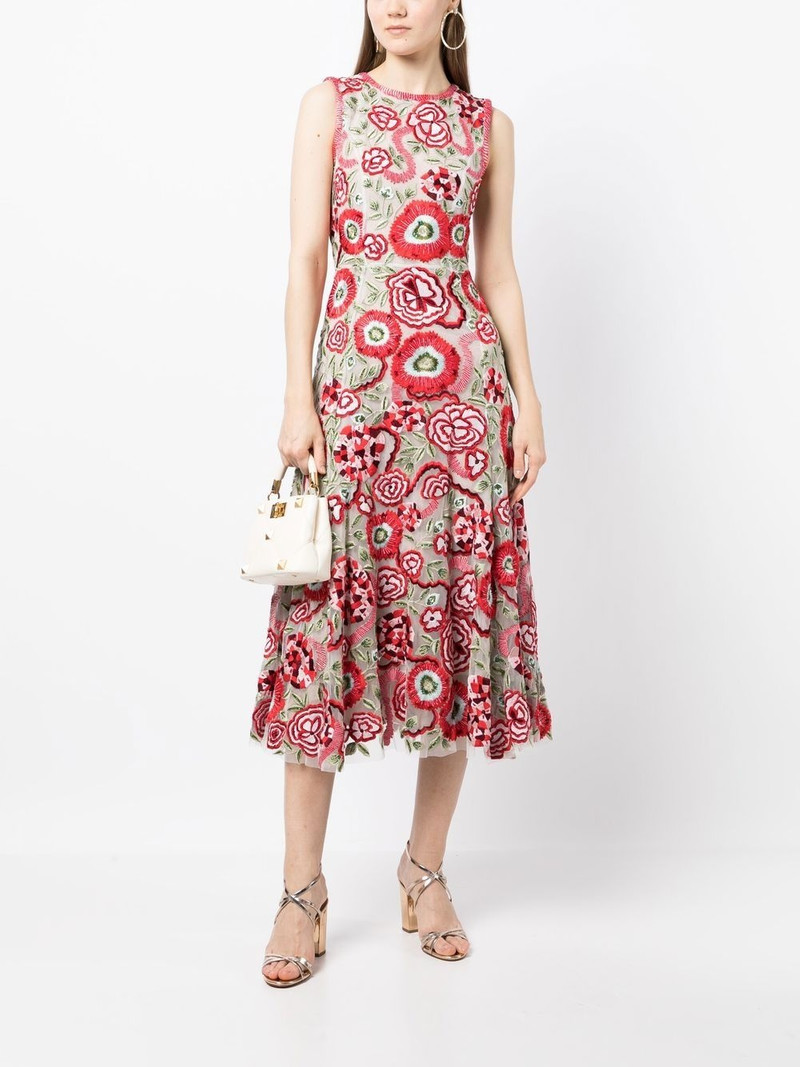 RACHEL GILBERT floral-embroidered dress outlook