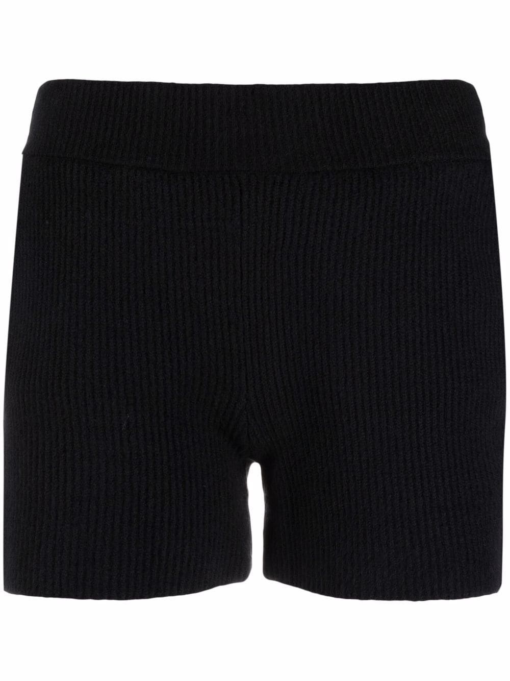 rib-knit shorts - 1