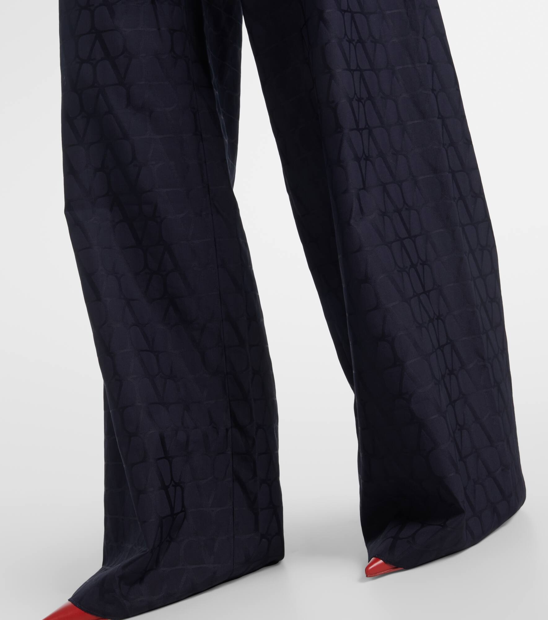 Cotton poplin wide-leg pants - 5