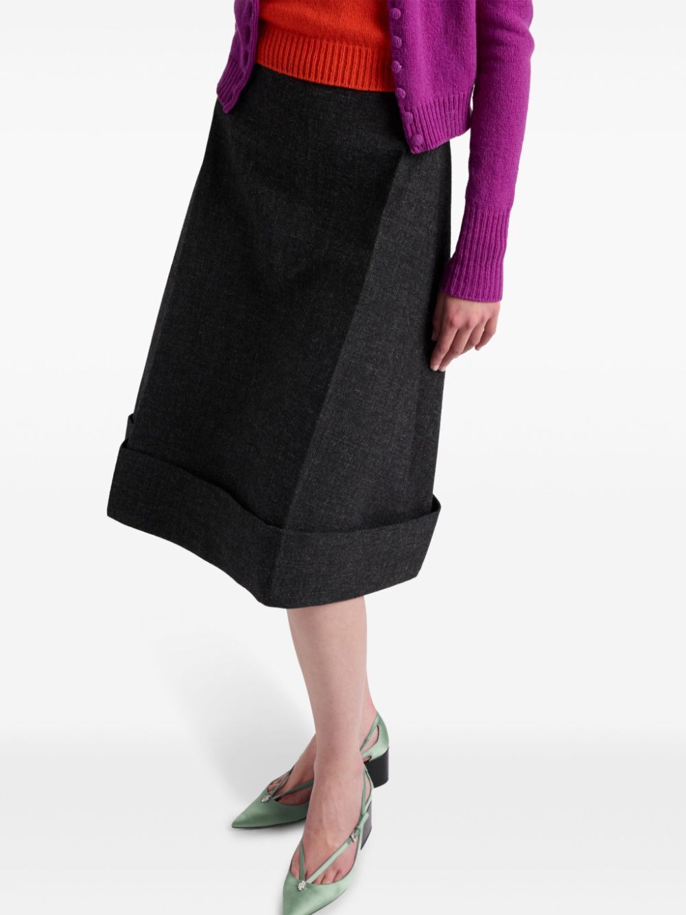 Prada Women Gonna Midi In Stuoia Old - 2