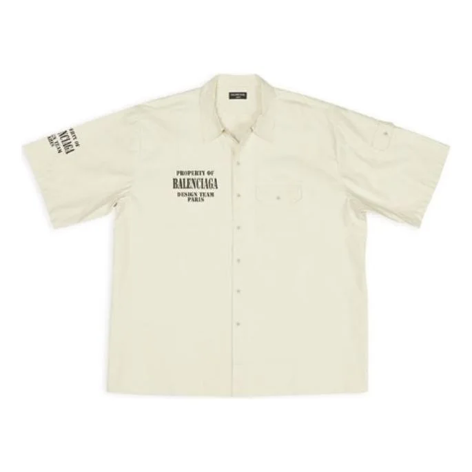 Balenciaga Property Pocket Shirt 'Beige' 704387TKP249936 - 1