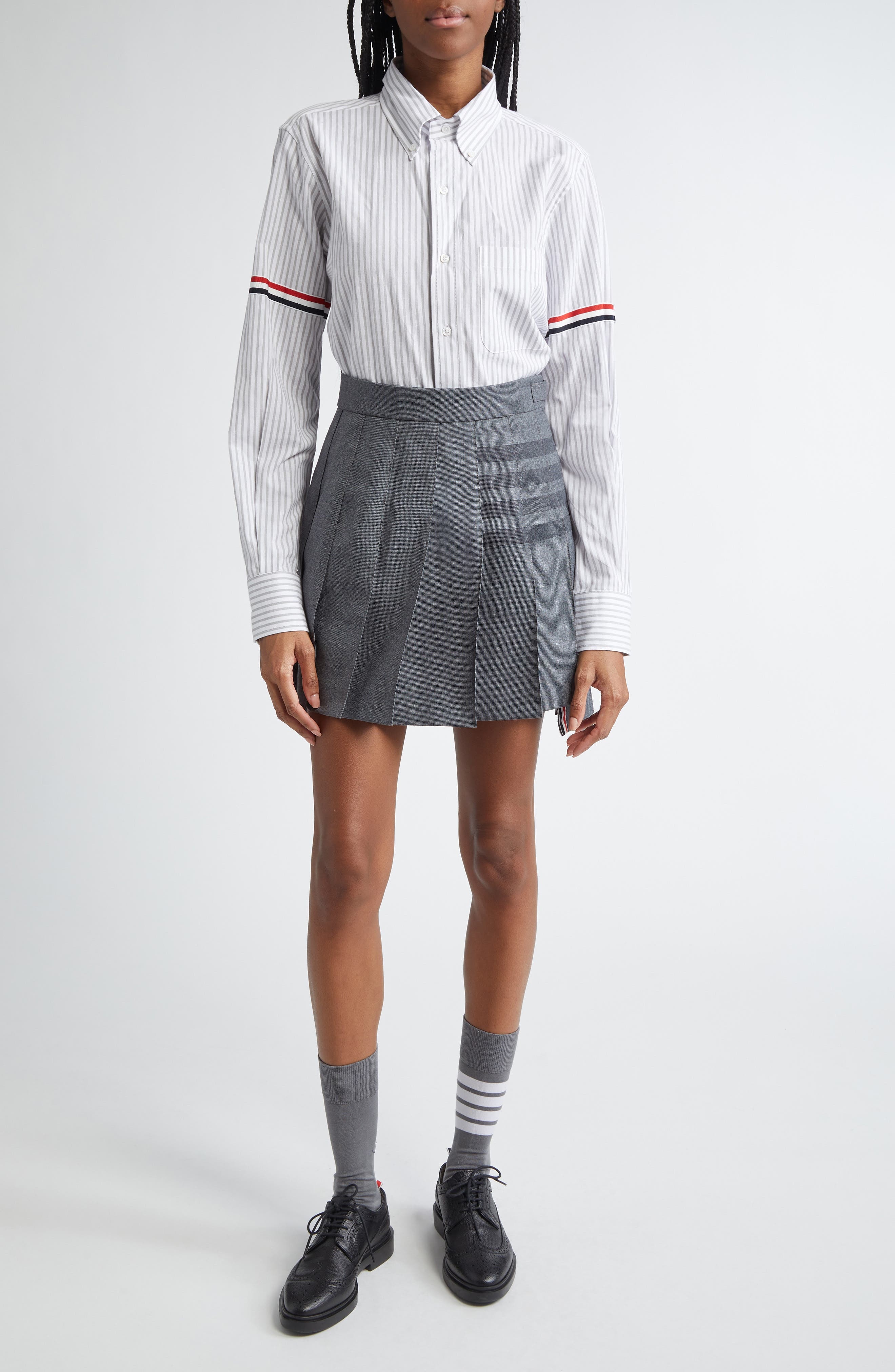 Thom Browne 4-Bar Jersey Stitch Cardigan in Light Grey at Nordstrom - 8