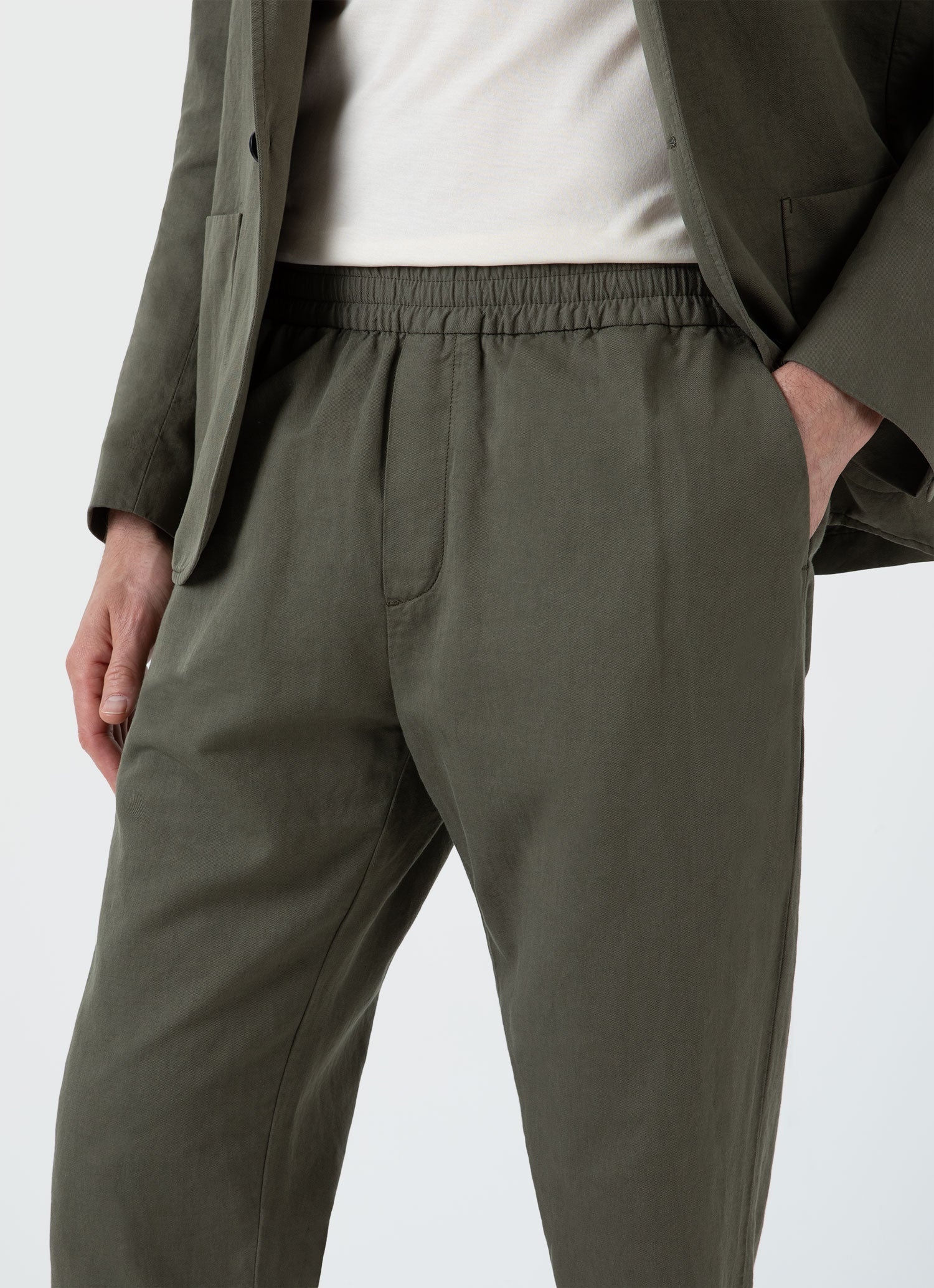 Cotton Linen Drawstring Trouser - 6