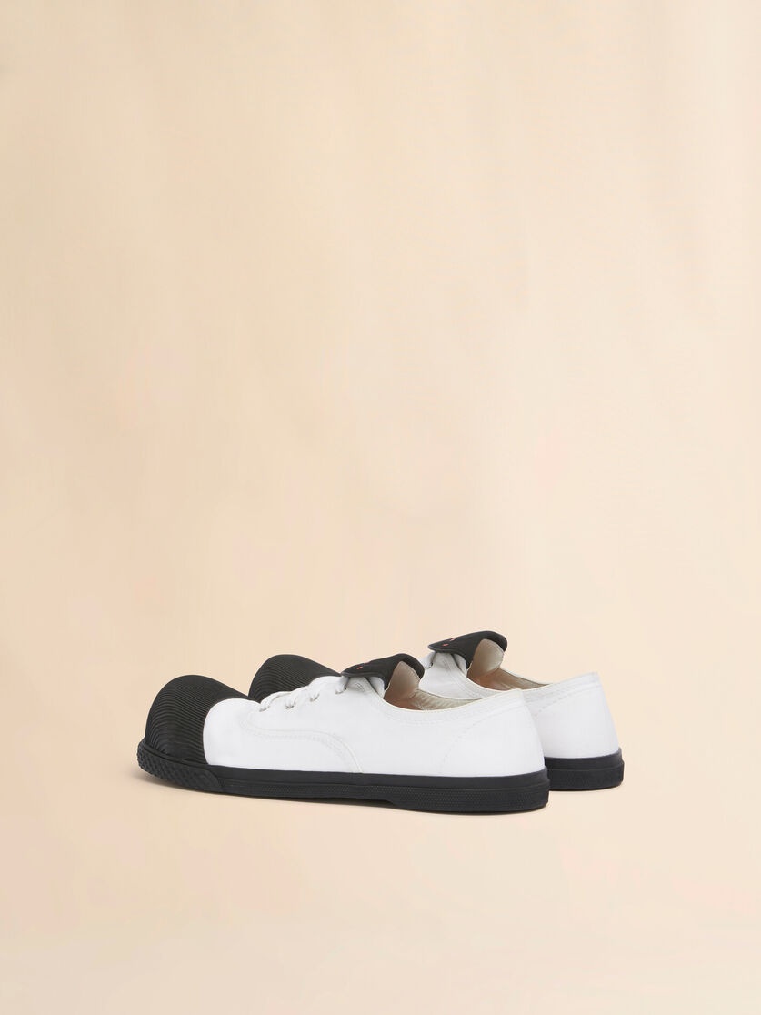 WHITE CANVAS NEW WAVE SNEAKER - 3