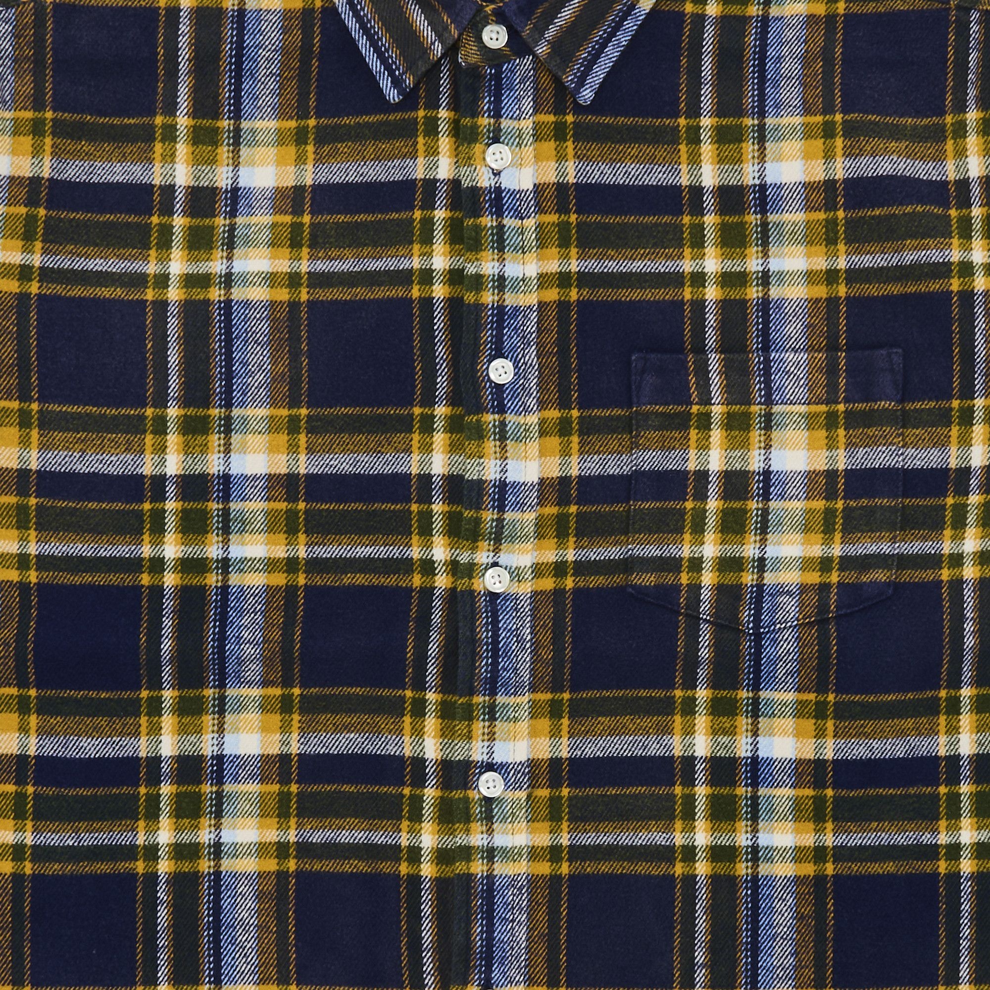 Supreme Old English Plaid Flannel Shirt 'Navy' - 2