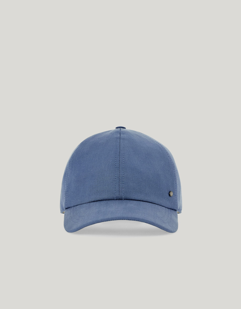 LIGHT BLUE BASEBALL CAP WITH LEATHER STRAP 5