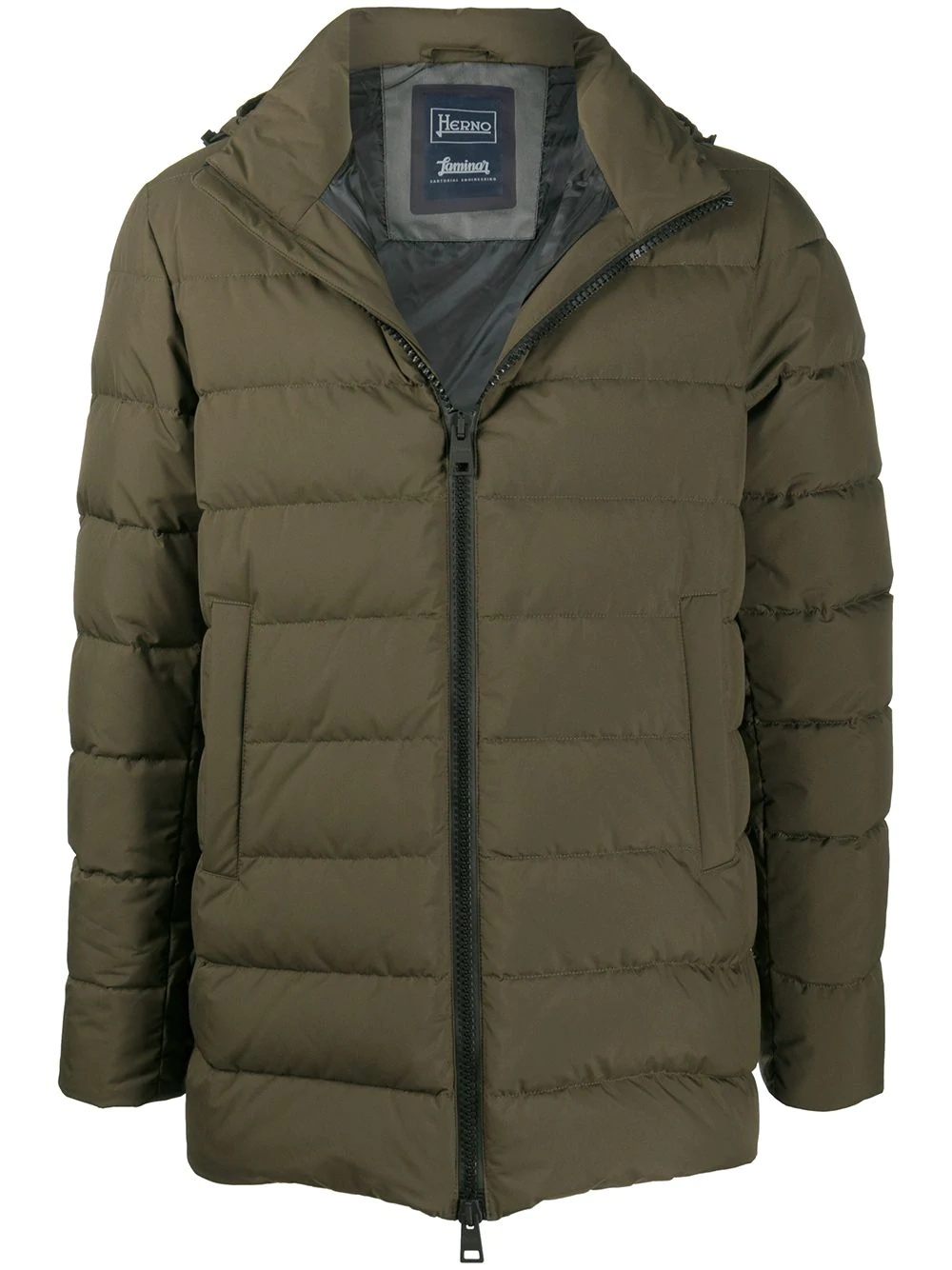 zipped padded jacket - 1